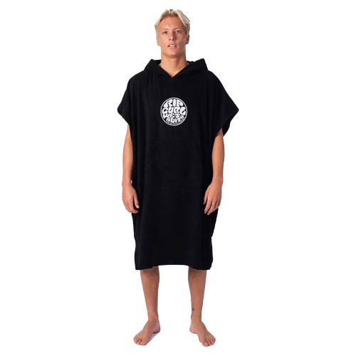 Rip Curl Logo Hooded Towel in Black