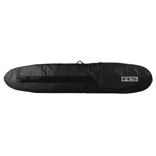 FCS Travel 1 Long Board Cover in 9ft 6 Black Grey - TRIGGER BROS