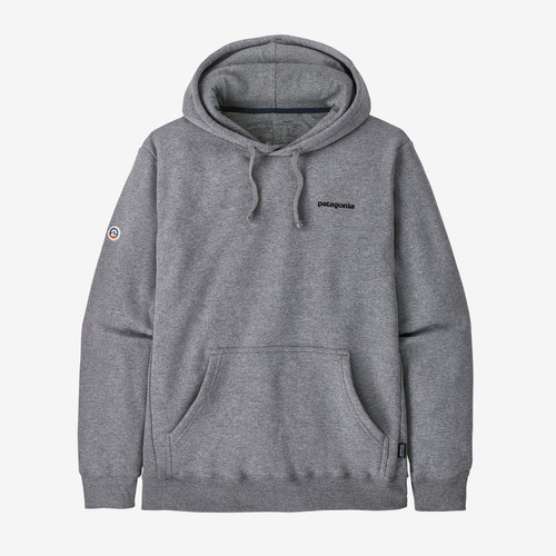 Patagonia Pitz Roy Icon Uprisal Hoodie Mens in Gravel Heather