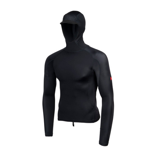 Florence Marine X Sun Pro Stratus Long Sleeve Hooded Rashvest Mens in Black