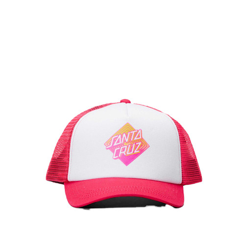 Santa Cruz Solitaire Dot Fade Trucker Cap Girls in Pink