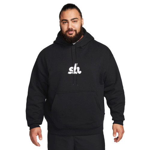 Nike SB Essential Fleece Pullover Hoodie Mens in Black White