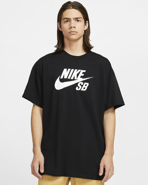 Nike SB Logo Tee Mens in Black White