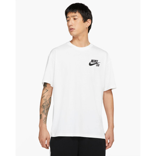 Nike SB Logo Tee Mens in White Black