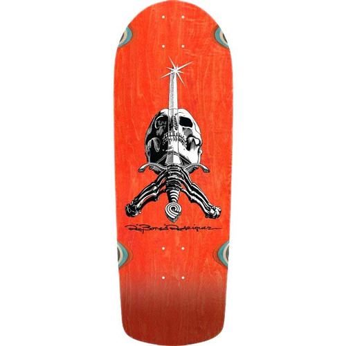 Powell Peralta Skull & Sword Snubnose 10in Orange Stain Skateboard Deck