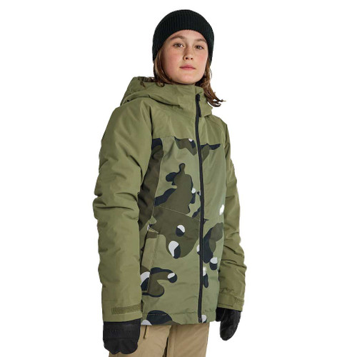 Burton Lodgepole Jacket 2024 Boys in Forest Moss Forest Moss Cookie Camo