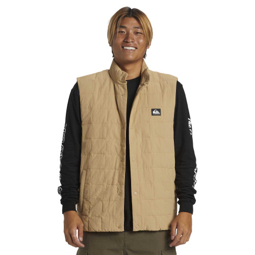 Quiksilver Forest Jungle Gilet Jacket Mens in Khaki