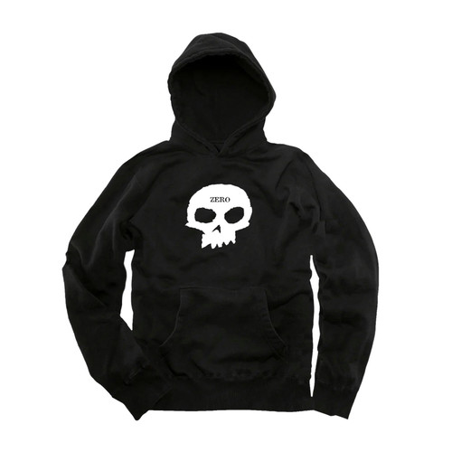 Zero Single Skull Pullover Hoodie Mens in Black White