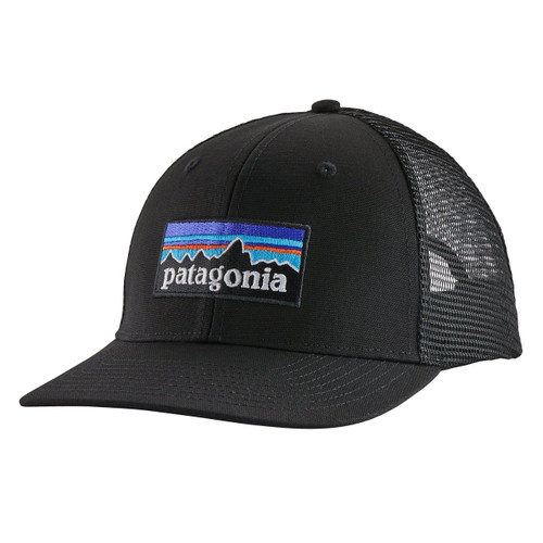 Patagonia P6 Logo Trucker Hat in Black