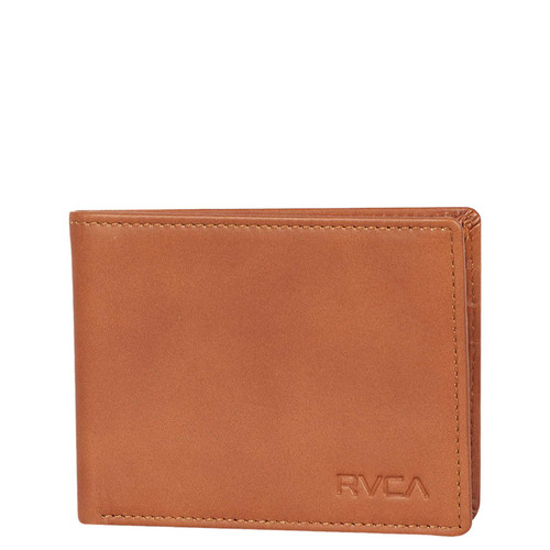 RVCA Crest Bifold Wallet Mens in Tan