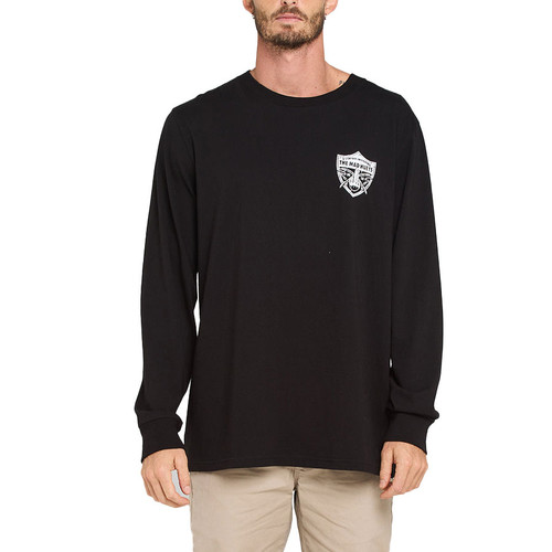 Mad Hueys Raider Fk Off Fishing Long Sleeve Tee Mens in Black