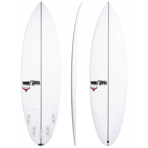 JS Raging Bull Round Tail 6ft 6 FCSII 5 Fin Surfboard