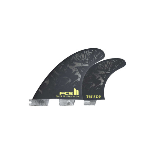 FCS II Filipe Toledo Black Acid Medium Tri Fin Set