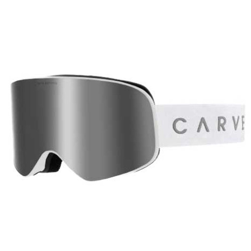 Carve Frother-S Goggle in Matte White Grey Silver Mirror