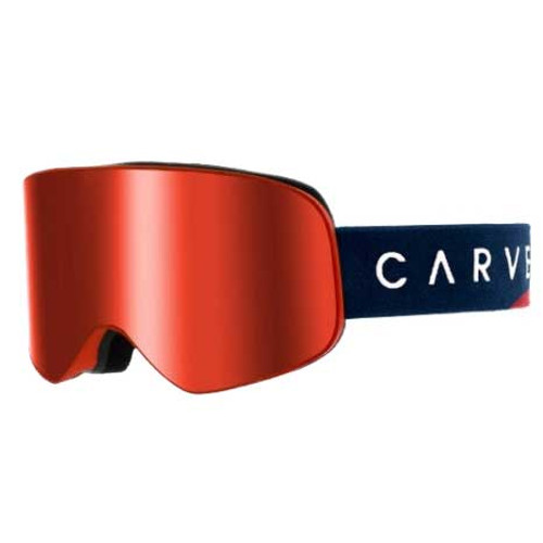Carve Frother-S Goggle in Matte Red Amber Red Mirror