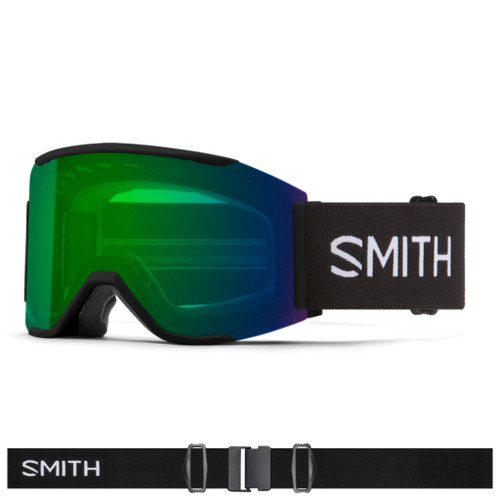 Smith Squad Mag Goggle in Black ChromaPop Everyday Green Mirror