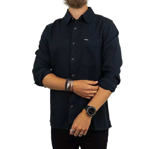 Brixton Hasting LW Flannel Shirt Mens in Black