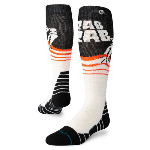 Stance Crab Grab Mid Poly Snow Sock in Cream