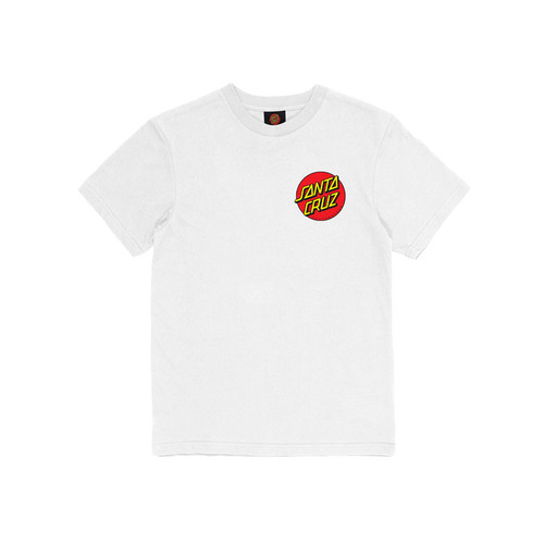 Santa Cruz Classic Dot Chest Tee Regular Fit Boys in White