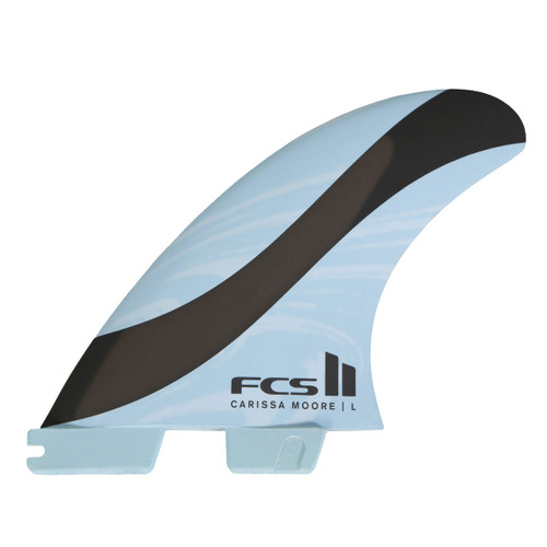FCS II Carissa Moore PC Aircore Medium Tri Fin Set in Blue Black