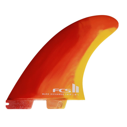 FCS II Mark Richards Twin+1 PC M-L Fin Set in Sunset Swirl