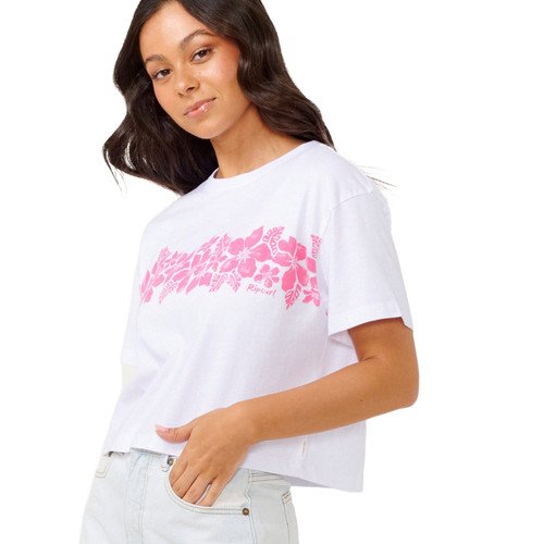 Rip Curl Waikiki Crop Tee Womens in White
