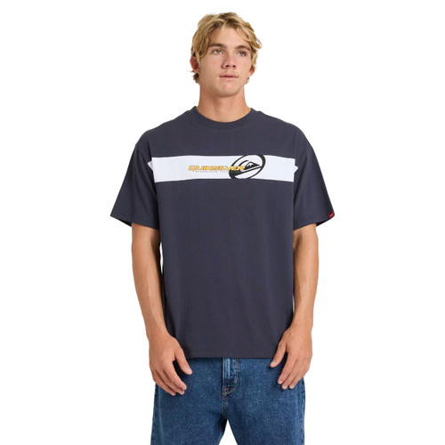 Quiksilver Tilt Panel Knit Tee Mens in Black Wave