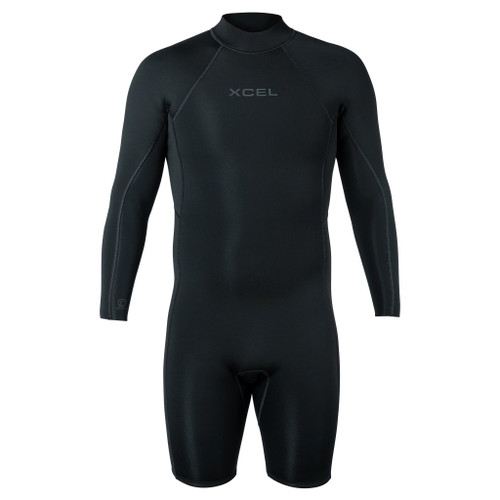 Xcel 2MM Axis Long Sleeve BZ Springsuit Mens in All Black