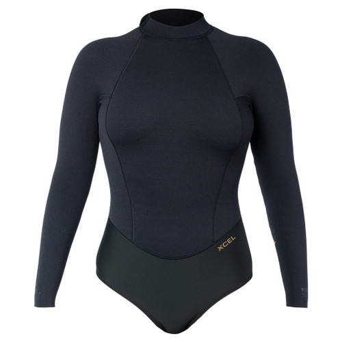 Xcel 2/1.5MM Comp + Long Sleeve BZ Springsuit Womens in Black