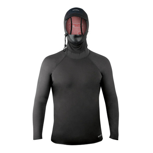Xcel 1MM Infiniti Hooded Long Sleeve Neoprene Top Mens in Black