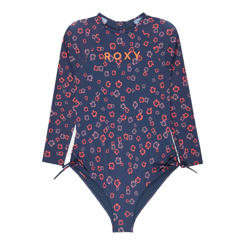 Roxy Cute Ditsy Long Sleeve Onesie Swim Girls in Oceana She S Cute Daisy