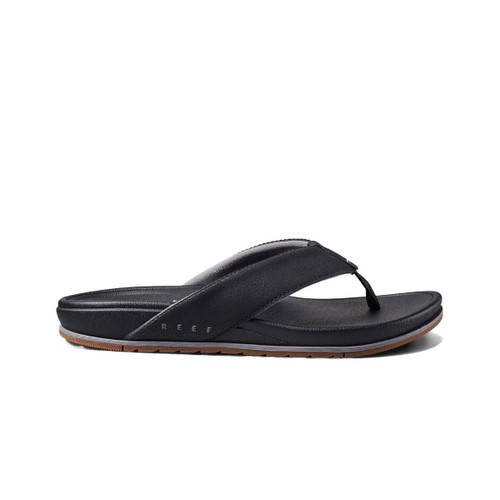 Reef Cushion Bonzer Thongs Mens in Black Gum
