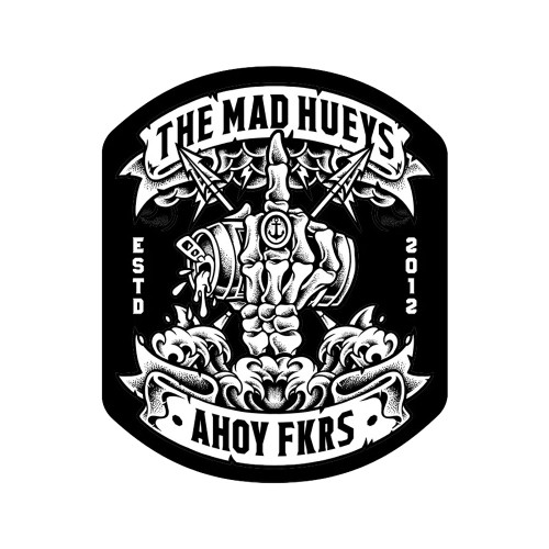 The Mad Hueys Ahoy Fkrs Storm Sticker in Black The Mad Hueys Ahoy Fkrs Storm Sticker in Black