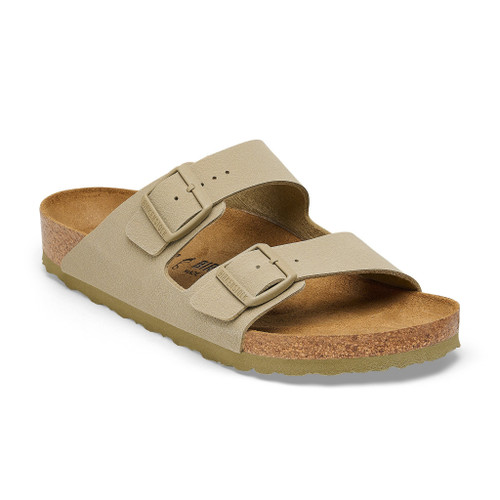 Birkenstock Arizona Birko-Flor Narrow Sandal in Faded Khaki