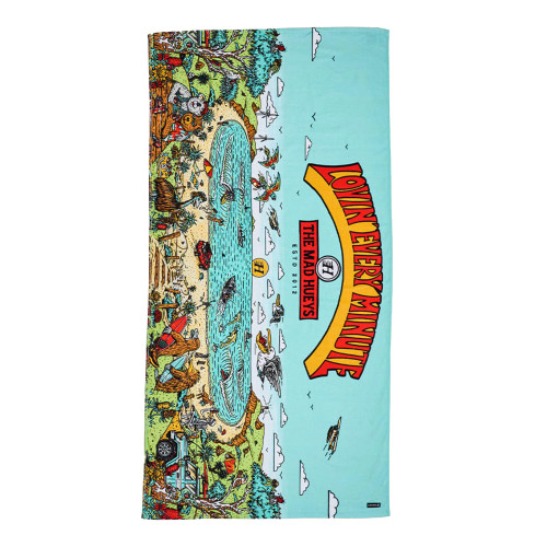 The Mad Hueys Oz Straya Beach Towel in Aqua The Mad Hueys Oz Straya Beach Towel in Aqua