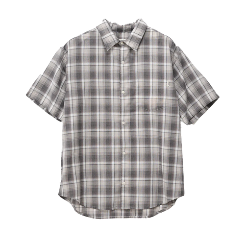 S Double Luckys Short Sleeve Shirt Mens in Grey S Double Luckys Short Sleeve Shirt Mens in Grey