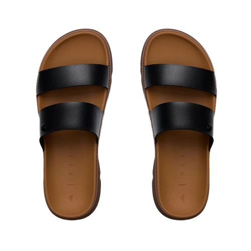 Reef Vista Luxe Thea Sandal Womens in Black Tan Reef Vista Luxe Thea Sandal Womens in Black Tan