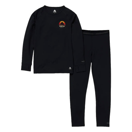 Burton Kids Lightweight Base Layer Set in True Black