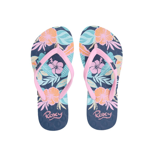 Roxy Viva Stamp II Thongs Girls in Vintage Indigo
