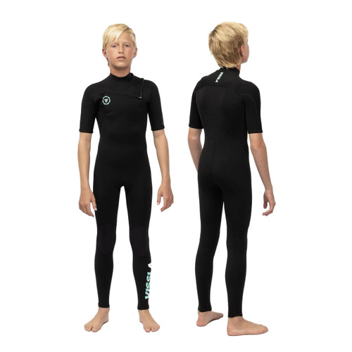 Vissla 2MM 7 Seas Short Arm CZ Steamer Boys in Black