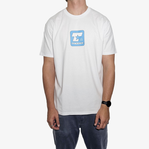 Trigger Bros T-Star Box Icon Tee Mens in White