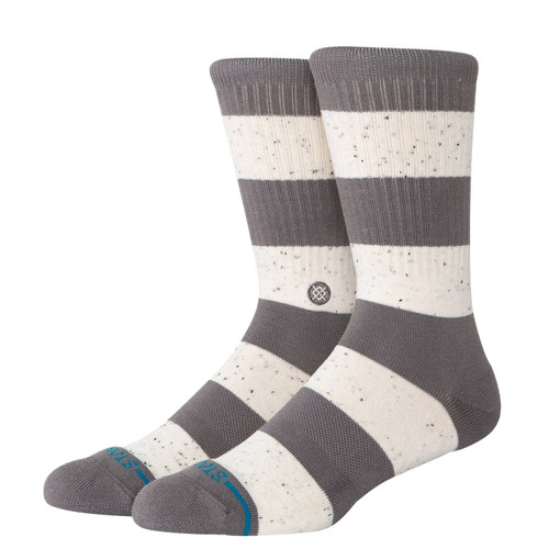 Stance Nep Stripe Crew Sock in Grey