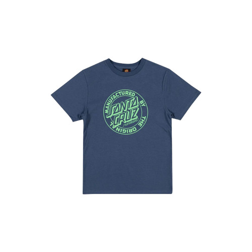 Santa Cruz MFG Dot Front Tee Boys in Dark Blue