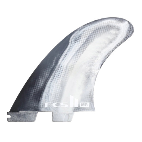 FCS II Mark Richards Twin+1 PC M-L Fin Set in Black White Swirl