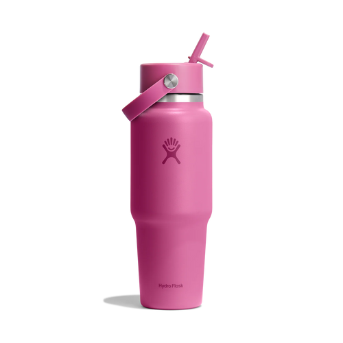 Hydro Flask 32oz Wide Mouth Flex Straw Travel Bottle in Reef Pink