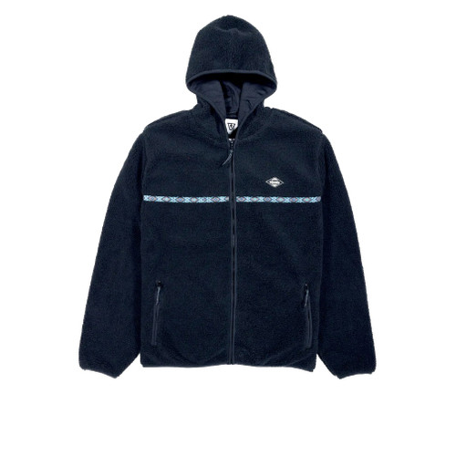 Vissla Legall Sherpa Zip Hoodie Mens in Black