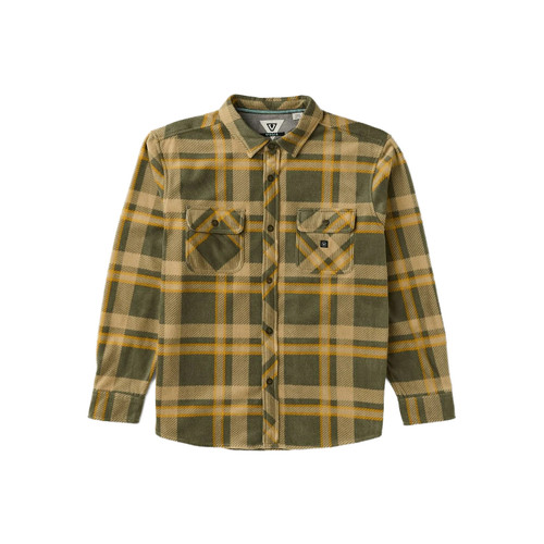 Vissla Eco-Zy Long Sleeve Polar Flannel Mens in Surplus