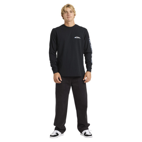 Quiksilver Warp Drive Long Sleeve Tee Mens in Black