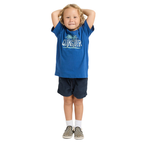 Quiksilver Shadey Days Tee Junior Boys in Monaco Blue