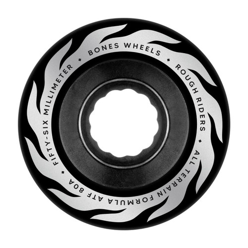 Bones ATF Rough Riders Eternal Flame 56MM Black Skate Wheels
